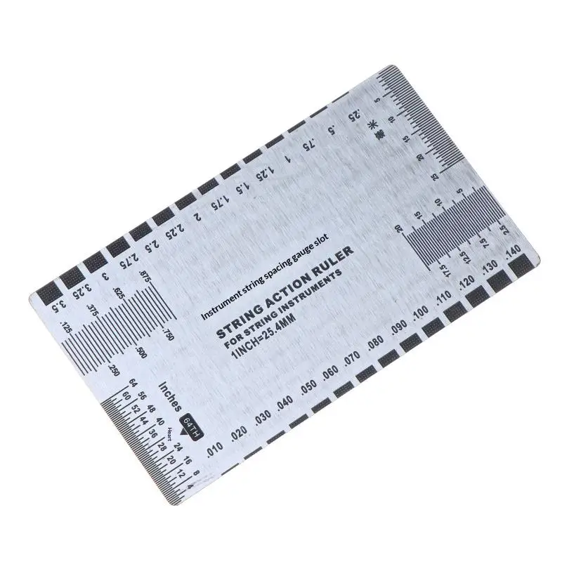 * Stainless Steel String Ruler String Action Gauge Ruler Guitar Bass Instrument Repair Tool For Luthiers For Guitar Ukulele Bass