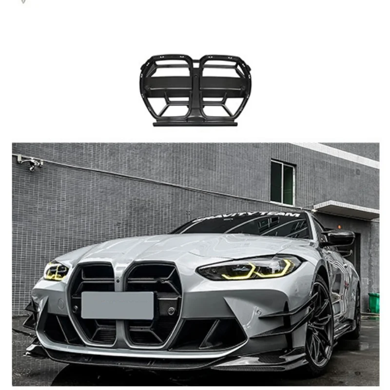 Dry Carbon Fiber Front Lip Grille Side Skirts Rear Lip Wing Canards Aero Kit for  G80 M3 G82 M4 Performance Tuning Direct view 4