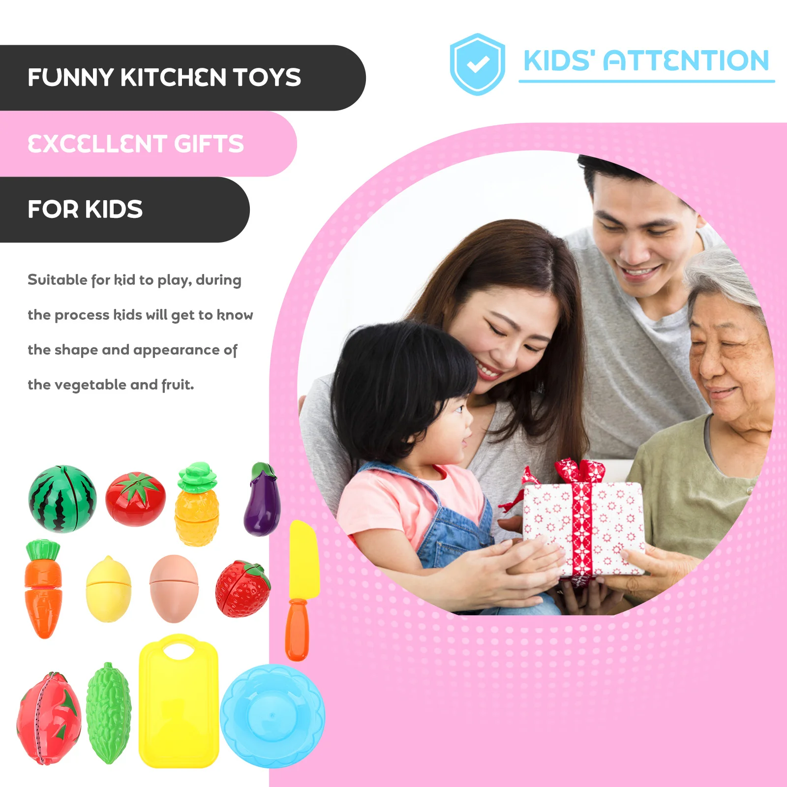 13 stuks Pretend Kitchen Play Food Cutting Set Simulatie Fruit Groenten Educatieve Cognitieve Benodigdheden Speelvoedsel