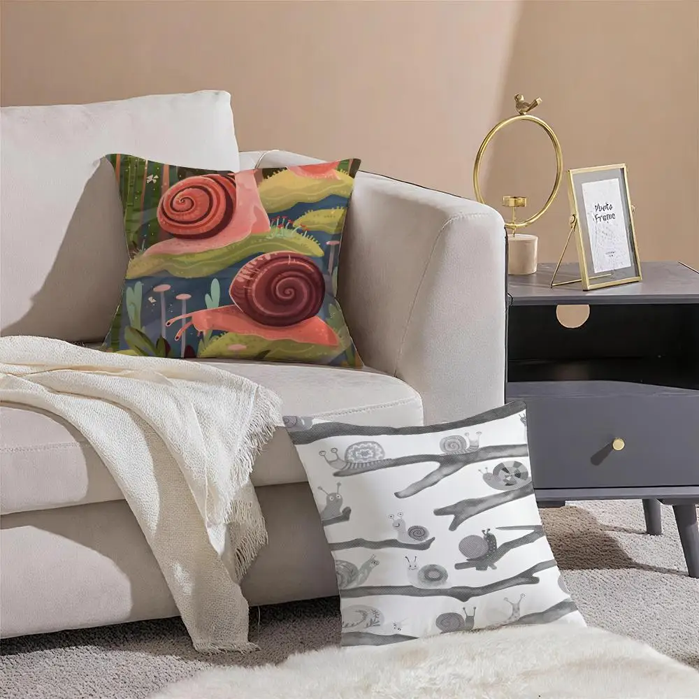 S-Snail Core Cushion Cover Throw Pillow Cover Hidden Button Durable Polyester Chair Cushion