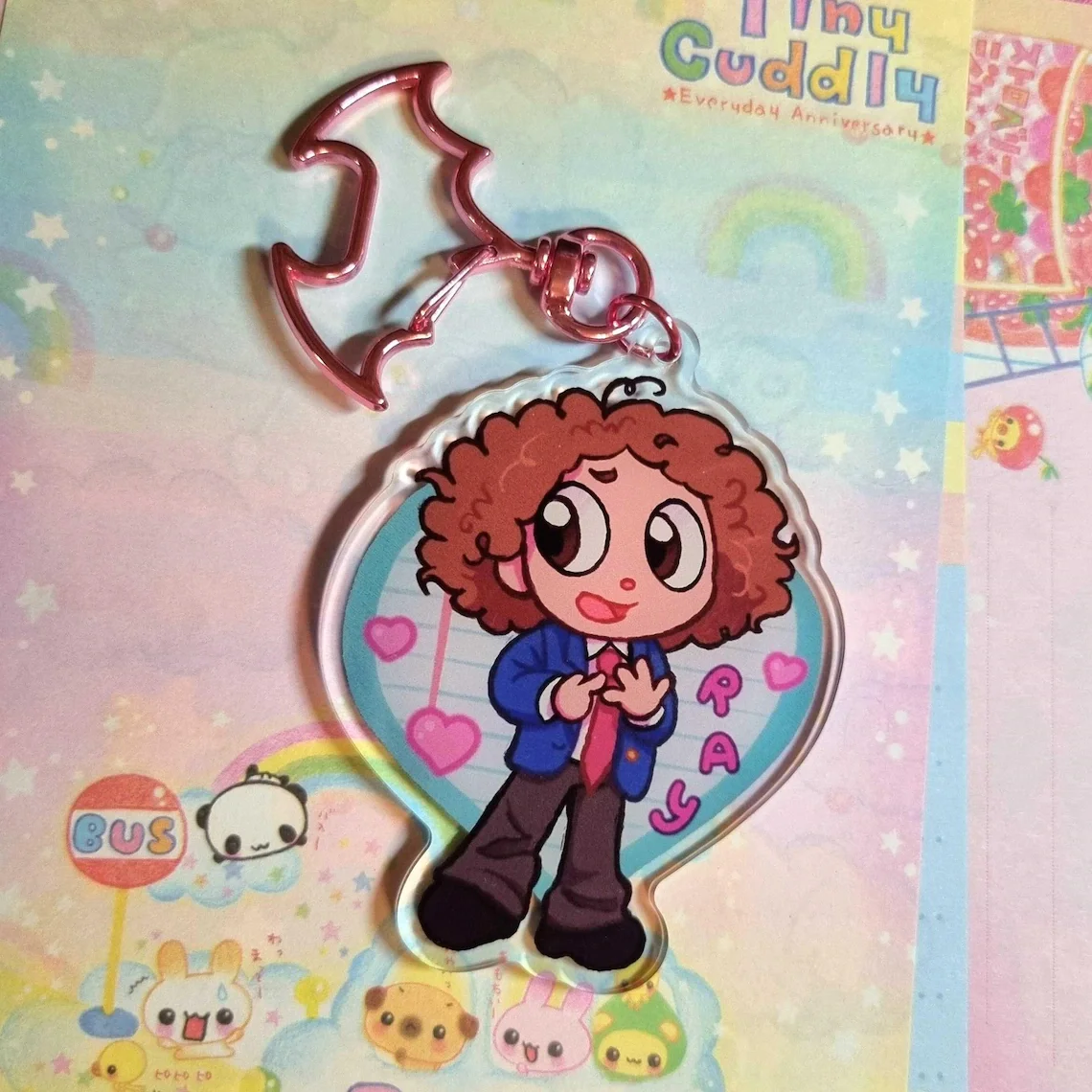 I Can't Acrylic Decorative Keychain Unique Design Metal Ring Key Holder for Organization And Identification