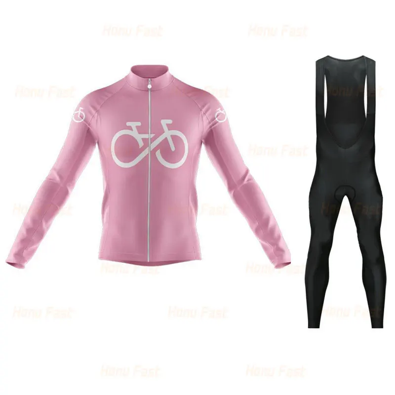 2023 Team Autumn Cycling Jersey Set Men Long Sleeves Cycling Clothing MTB Maillot Ropa Ciclismo Bike Uniform Cycling Bib Tights