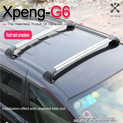 Xpeng G6 2022-24 루프 랙 크로스바 알루미늄 루프 레일 크로스바 수하물 캐리어 구멍을 뚫을 필요 없음 상단 지붕 크로스바 Xpeng G6 2022-24 루프 랙 크로스바 알루미늄 루프 레일 크로스바 수하물 캐리어 구멍을 뚫을 필요 없음 상단 지붕 크로스바