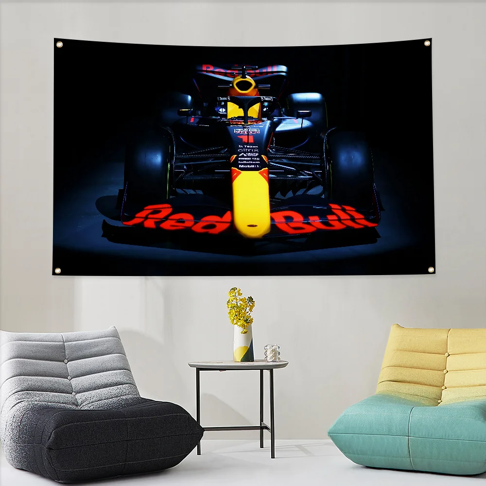 RB19 Flag to Hang Rastar Co-Brand Red Bulls Garage Tapestry Flag Home Decoration Flags for Bedrooms Outdoor Decor Banners