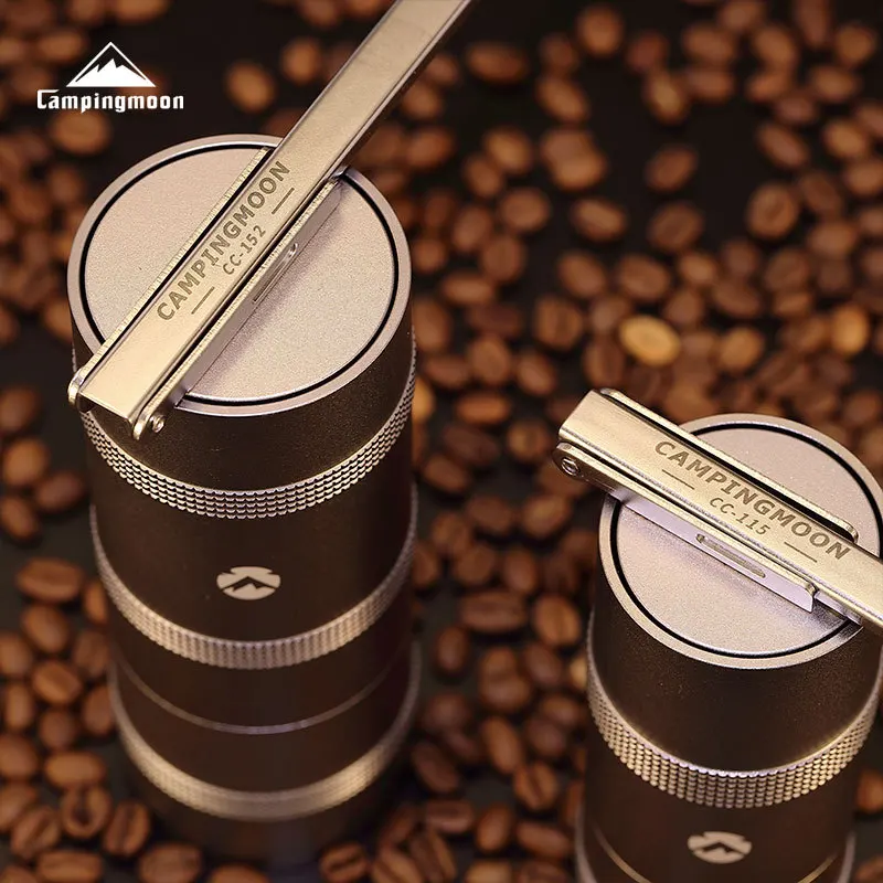 Campingmoon CC-115 CC-152 Stahl-Kaffeemühle mit Flachgriff, klappbare Kaffeemühle mit Stahlkern – Detail 6