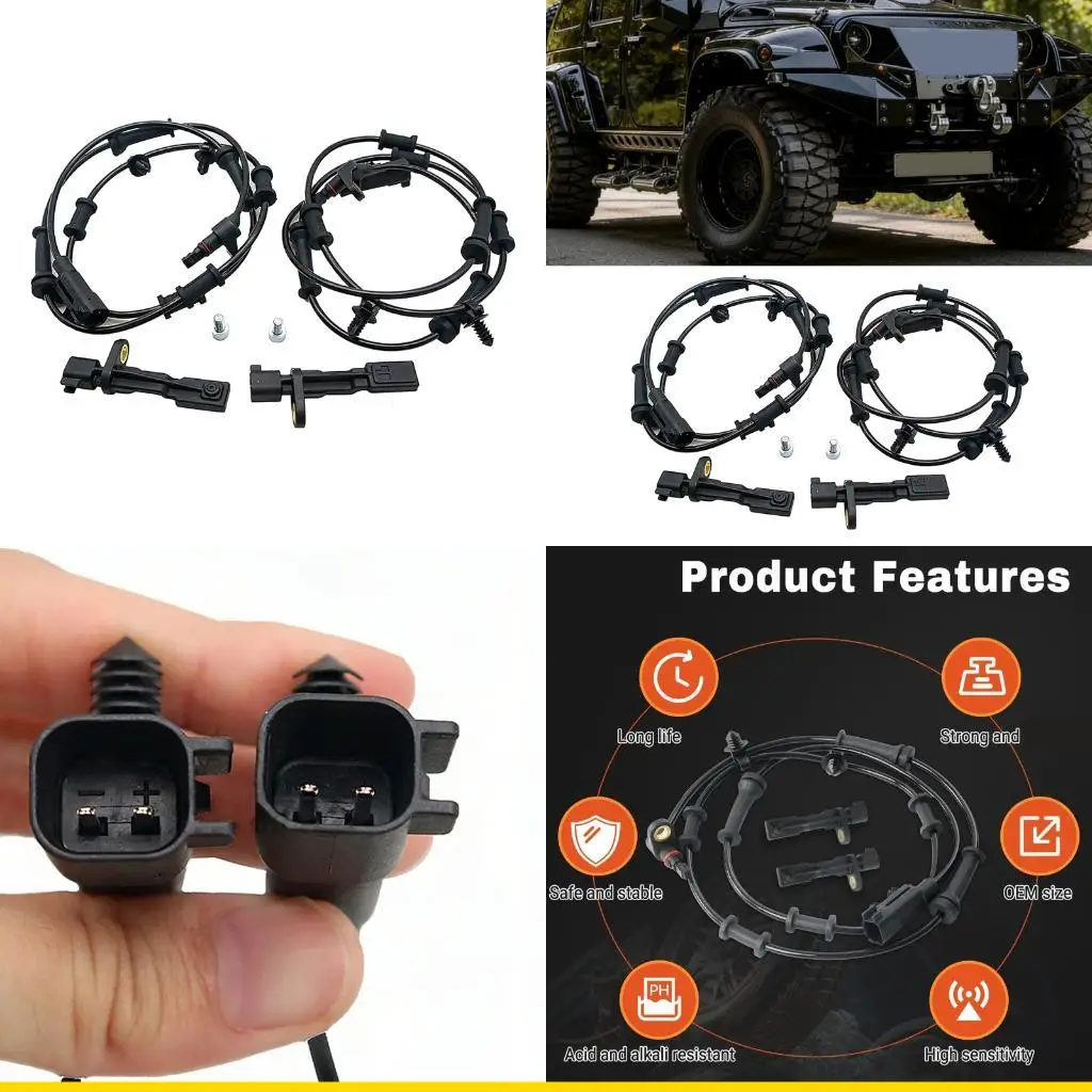

SZCH Complete ABS Wheel Speed Set for Multiple Models 68003281AA+52125003AB Front & Rear, Left & Right