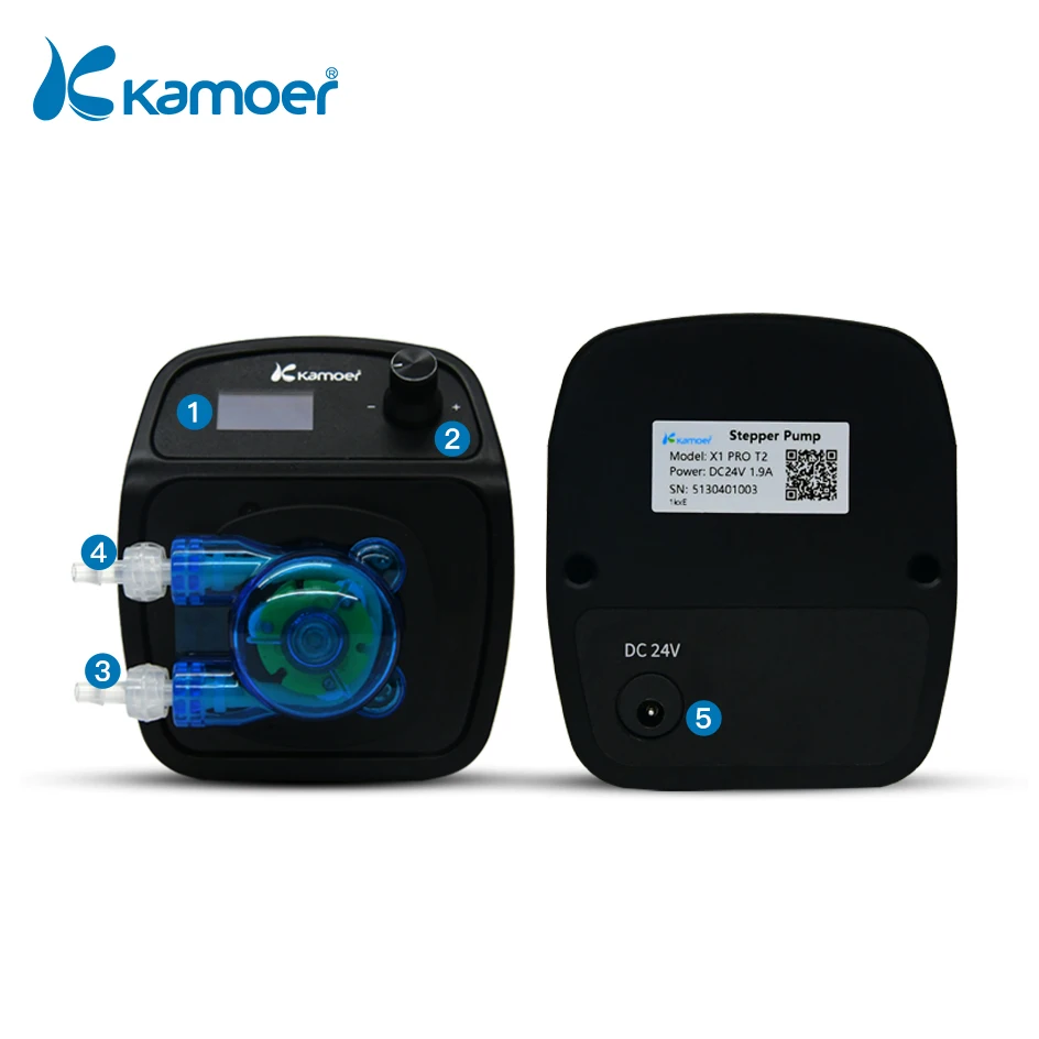 Kamoer X1 PRO T2 WiFi Dosing Pump With KPAS100 Peristaltic Pump For Aquarium Supporting iOS And Android Controlling 110ml/Min