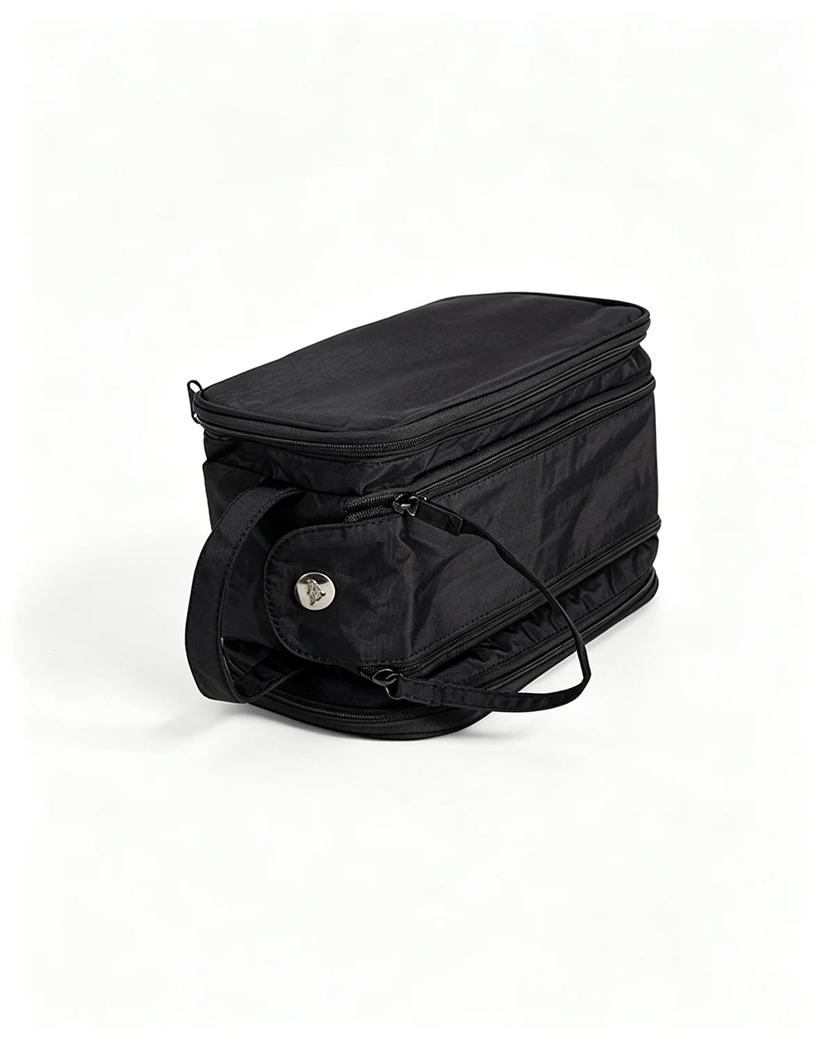 Strapazierfähige Nylon-Kosmetiktasche, leichte Reise-Toilettentasche mit Doppelreißverschluss, geräumiger Aufbewahrungsorganizer für Schreibtisch und Koffer, Unisex – Detail 13