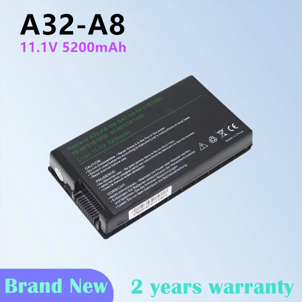 

4400mAh 6 cells Battery for ASUS A32-A8 A72DY A8Z F8 F8S A8A F8Sa Z99J A8E A8F A8Fm F8V A8H A8H X80 X80H A8Jv X80L A8M X80N