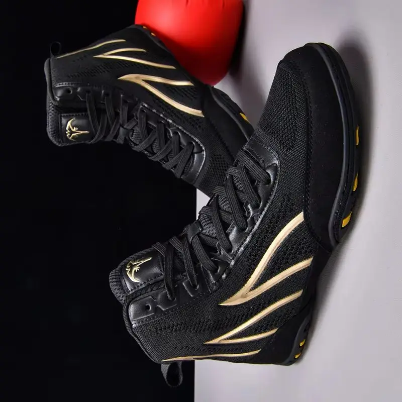 

2025 New Wrestling Boots Men Good Quality Boxing Shoes Man Designer Fighting Shoes for Mens Wearable Gym Training Shoes