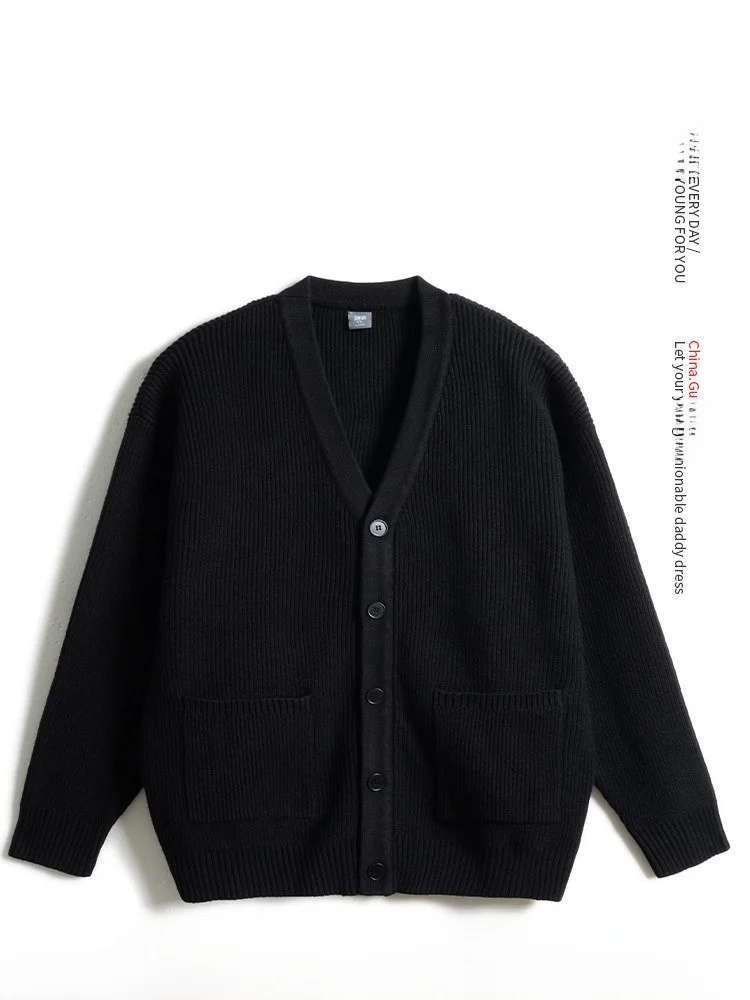 

Men's Knitted Open Cardigan Sweater Thick Warm Loose Fit Fashion Urban Style Polyester Fiber V-Neck Color Spring Autumn