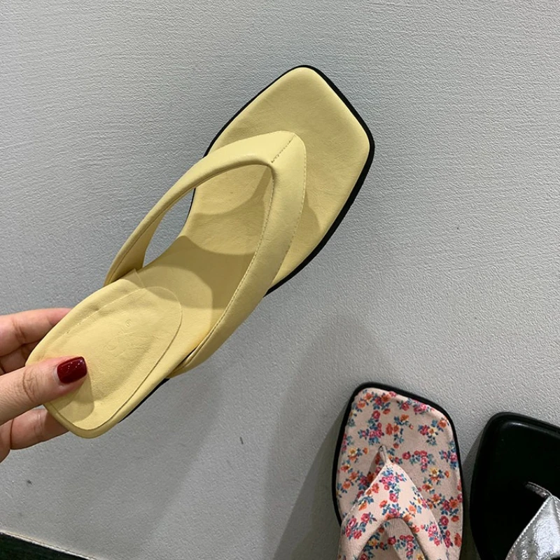Summer Wedges Heel Floral Flip Flop Women Fashion Thick Bottom Clip Toe Slippers Outdoor Comfort Beach Vacation Slides Shoes view 3