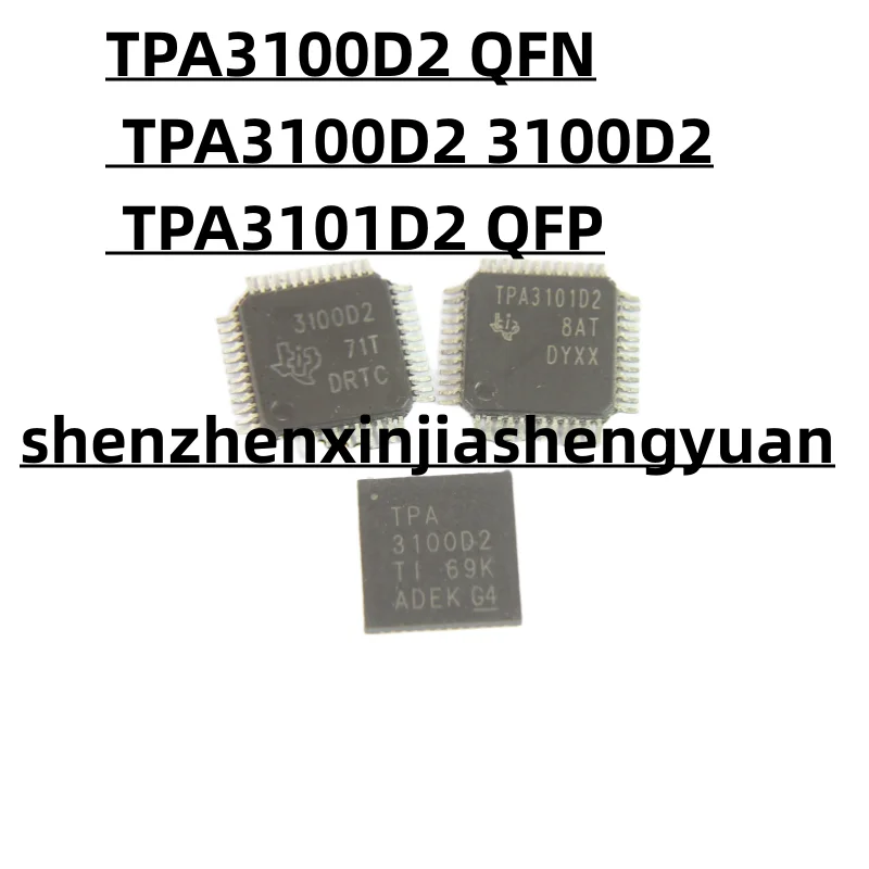 TPA3100D2 QFN, TPA3100D2, 3100D2, TPA3101D2, QFP, original, nuevo, lote de 1 unidad