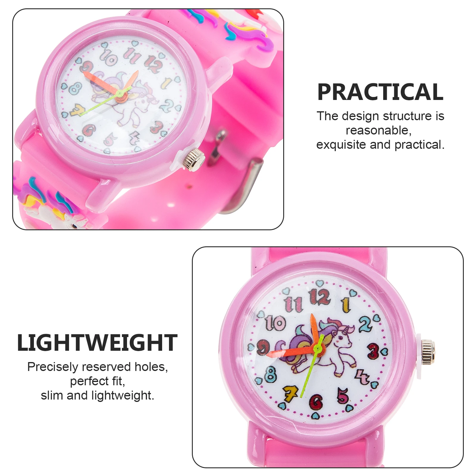 

Kids Watches Cartoon Quartz Colorful 3D Plastic Pattern Adjustable Digital Watch Durable Children Wristwatch Student Watch