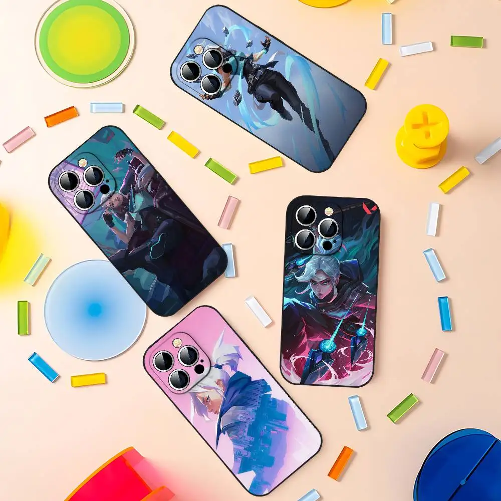 

Game V-Valorant Jett Black Phone Case That Fits For IPhone 17,16,15,11,13,14 Pro Max,Plus,X,Xr,Xs Max,13Mini