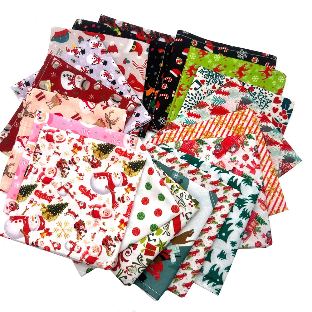 50pcs Christmas Style Large Dog Bandanas Bulk Medium Dog Accessories Pet Bandana Products Dog Bibs Scarf Puppy Supplies