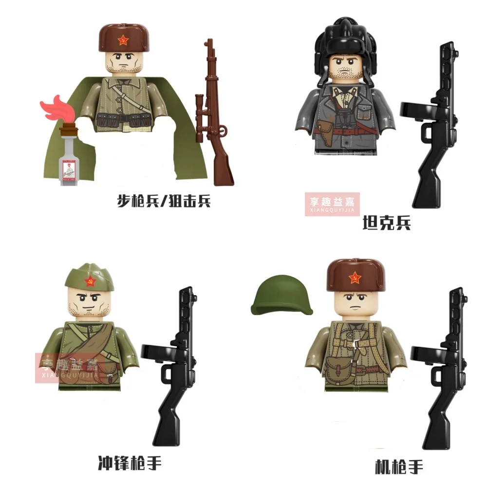 New Kids Toys WW2  Soviet Naval Army Infantry Soldiers Mini Action Figures Toys For Boy Christmas Gifts Italian