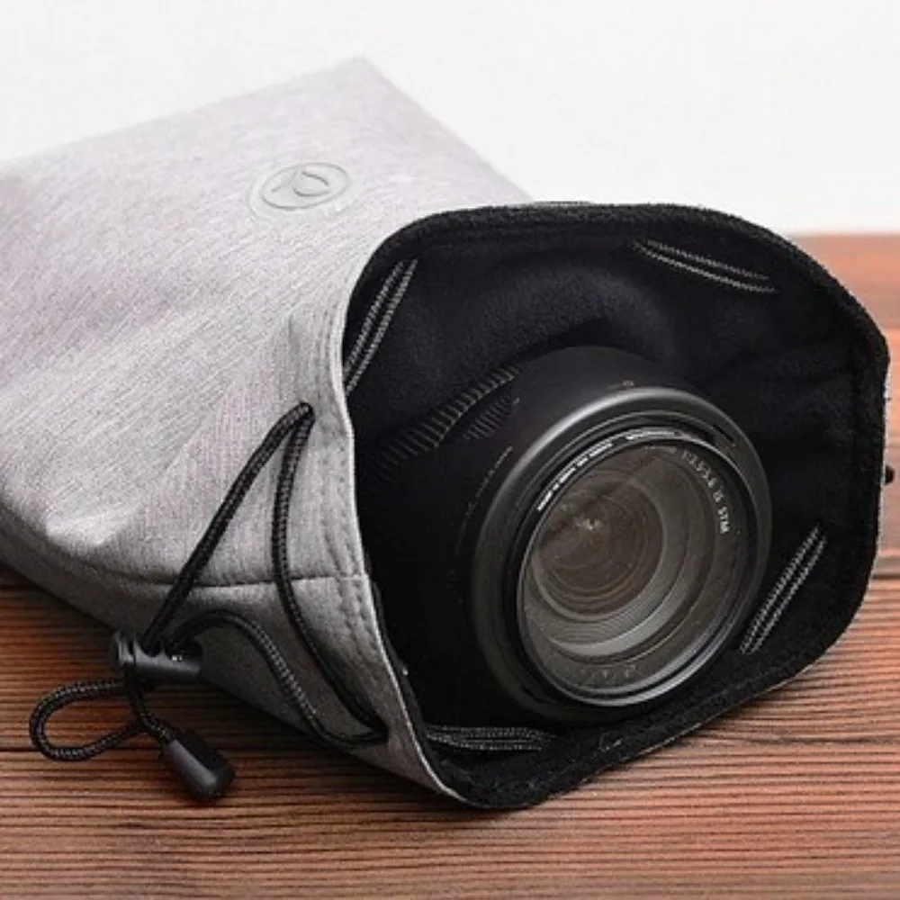 Bolsa impermeable para cámara Digital, bolsa de almacenamiento SLR de nailon a prueba de polvo con cordón, bolsillo para cámara profesional, fotografía al aire libre