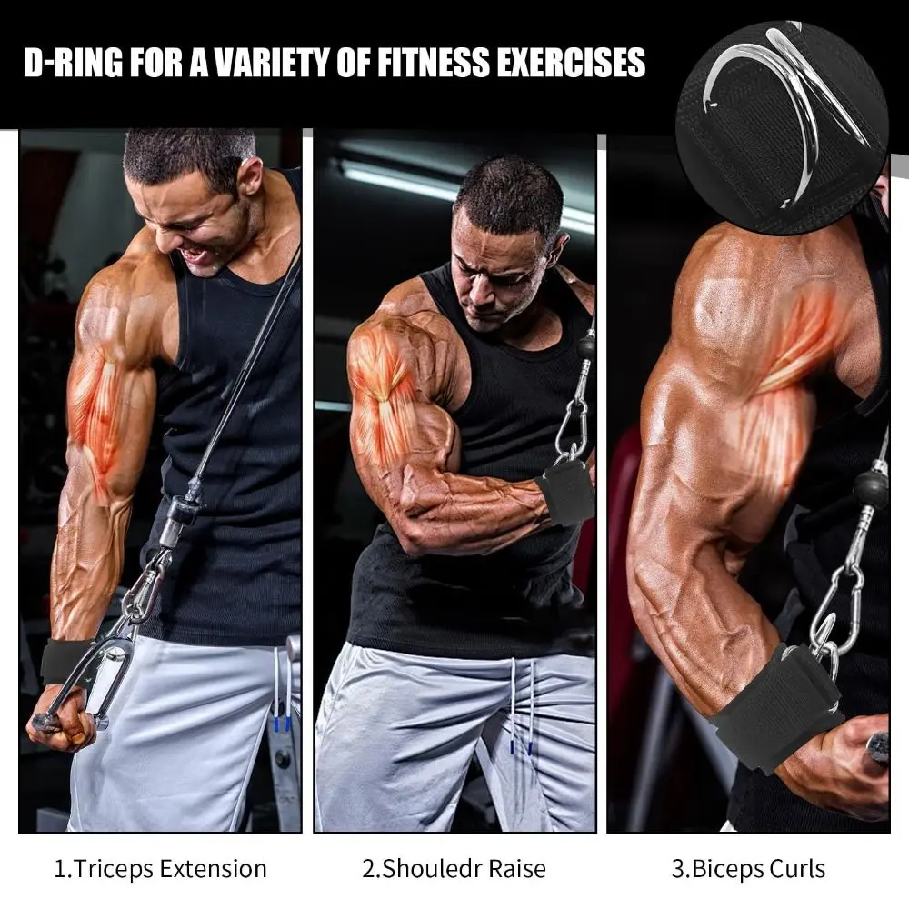 Non Slip Weightlifting Straps Wrap Support Comfortable Gym Wrist Straps Hand Grip With D Ring Pull-up Lifting Straps Deadlift