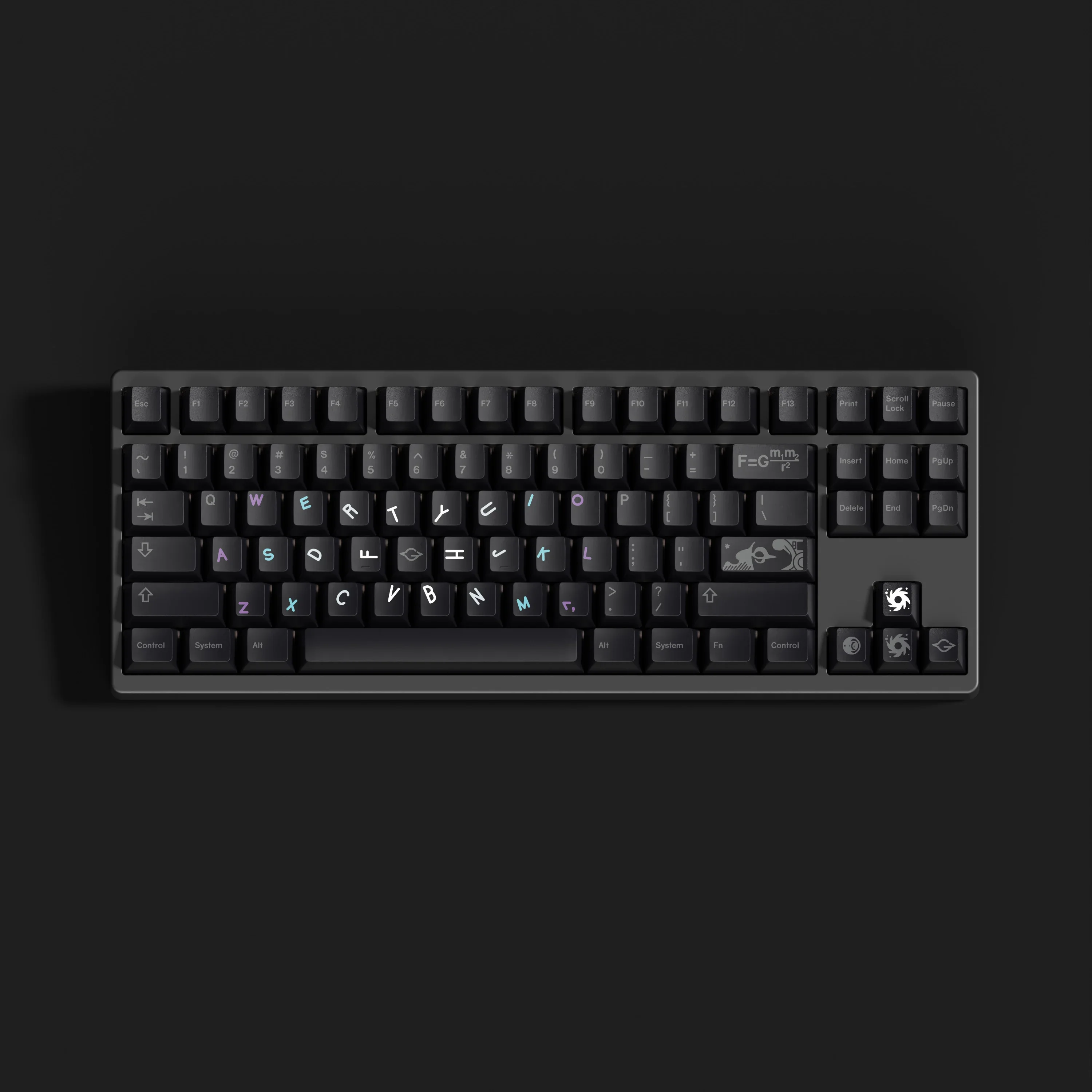 GMK Singularity - Customized Keyboard PBT Sublimation Original Height Keycap Split Spaces