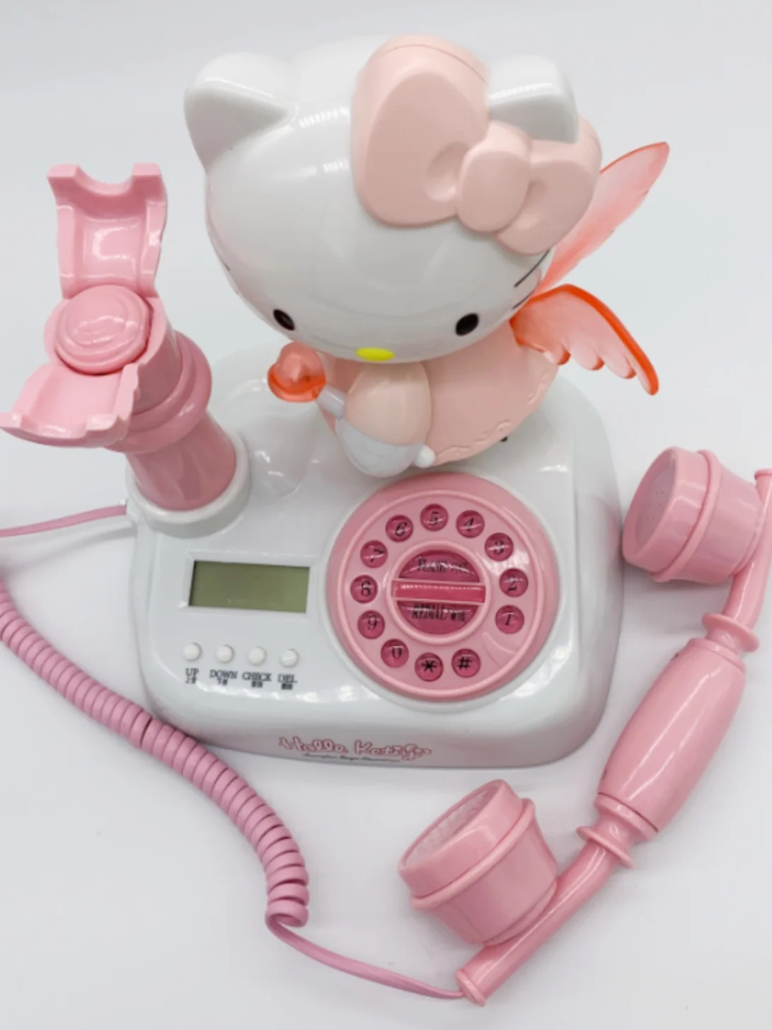 Anime Sanrio Kawaii Antique Corded Landline Telephone Hello Kitty Pink Creative Cute Retro Creative Kids Birthday Gift Toys