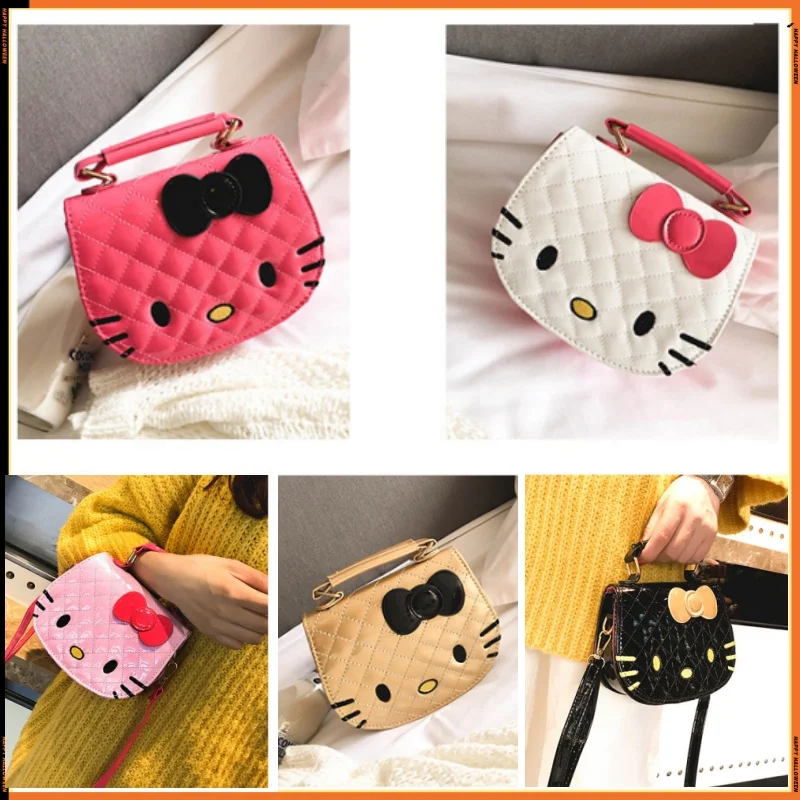 New Hello Kitty Girls Shoulder Bags Cute Cartoon Waterproof Messenger Bag Fashion Kids Anime Handbag Gifts Birthday Gifts