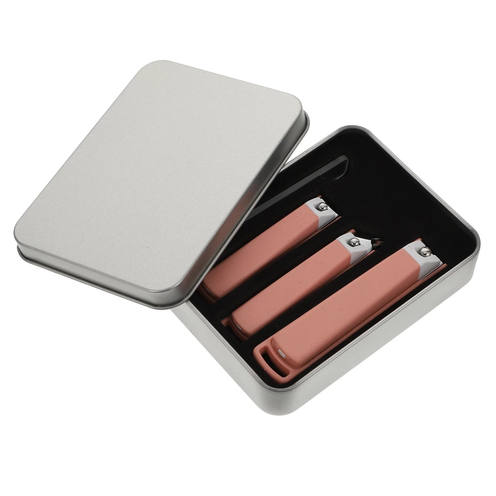 مجموعة واحدة من ماكينة قص الأظافر المدمجة المصنوعة من الفولاذ المقاوم للصدأ، شفرات حادة لقطع دقيق، أداة تشذيب الأظافر المحمولة للعناية اليومية #3