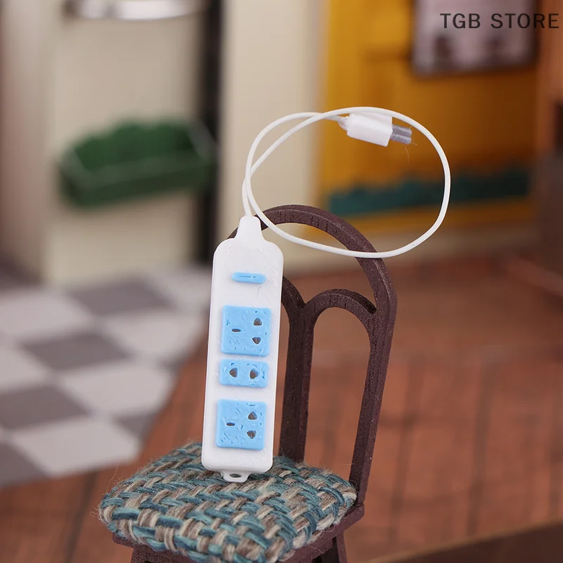 1 個 1/12 ドールハウスソケットケーブル付きモデル家電アクセサリードールハウス装飾子供ふり遊びおもちゃ