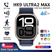 Original HK9 Ultra2 Max Smart Watch Men AMOLED Screen ChatGPT NFC BT Call 2GB ROM Watches GPS PK HK8 HK9 Pro Max Smartwatch Men
