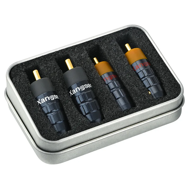 

Xangsane/Elephant God, Fever Pure Copper Gold Plated RCA Lotus Plug, Power Amplifier Audio Solder Head Terminals
