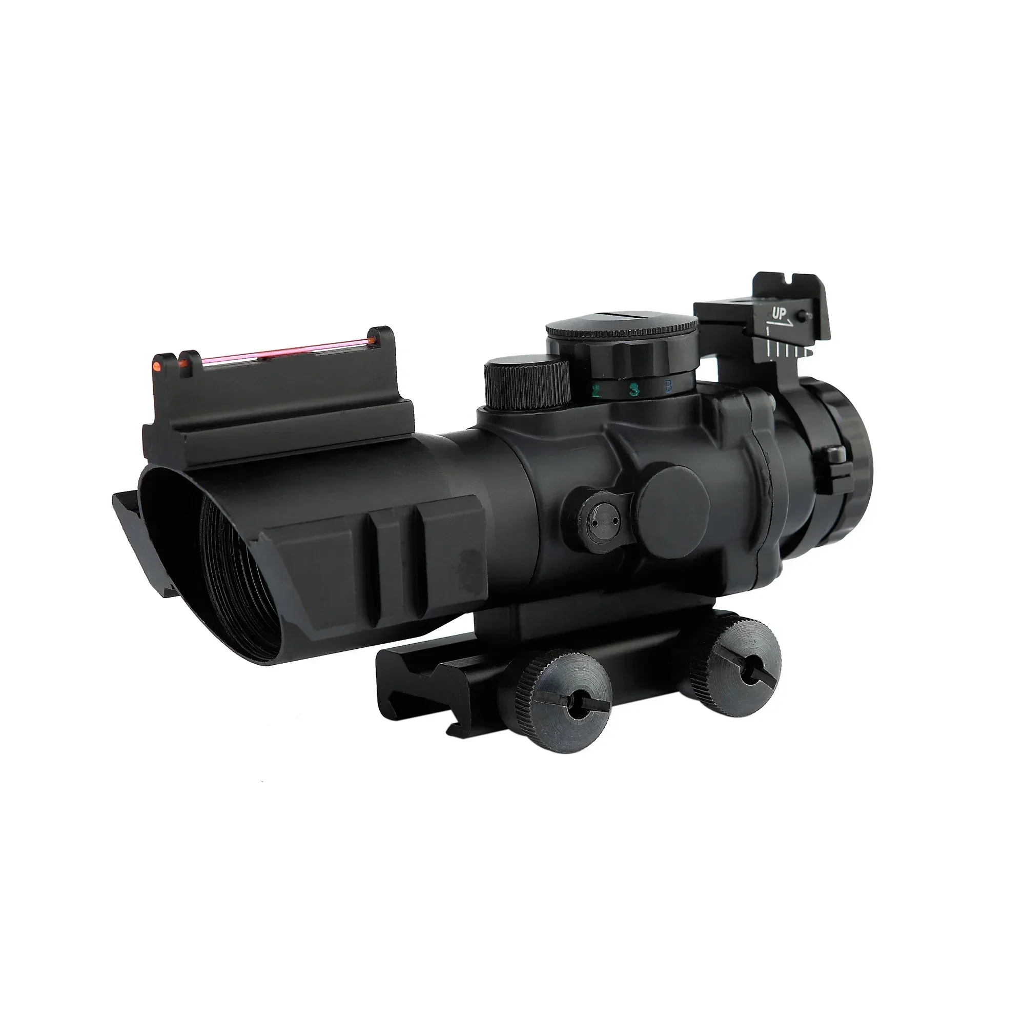 

4X32 ACOG illuminated RGB Prismatic BDC Recticle RifleScope &Fiber Optic Sight Picatinny Rail For Hunting Sniper Airsoft