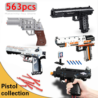 WW2 Military Desert Eagle UZI Submachine Gun Revolver Building Blocks Compatible with Lego Model Boy Educational Toys Gun