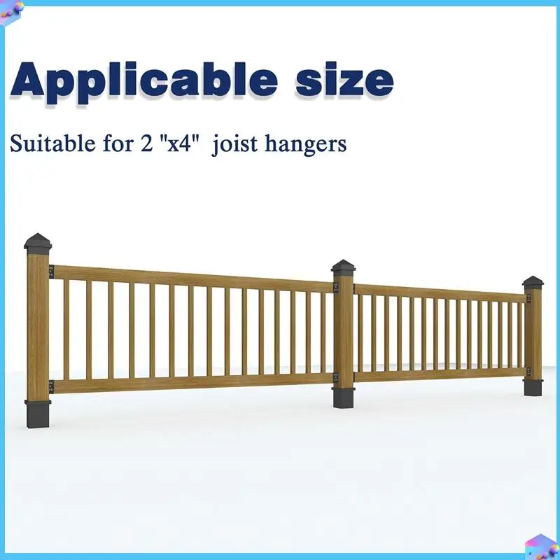 

A43T Heavy Duty Carbon Steel Fence Bracket With Screws For Vinyl Fencing Panel To Post Connection Rail Bracket Kit 4Pcs Durable