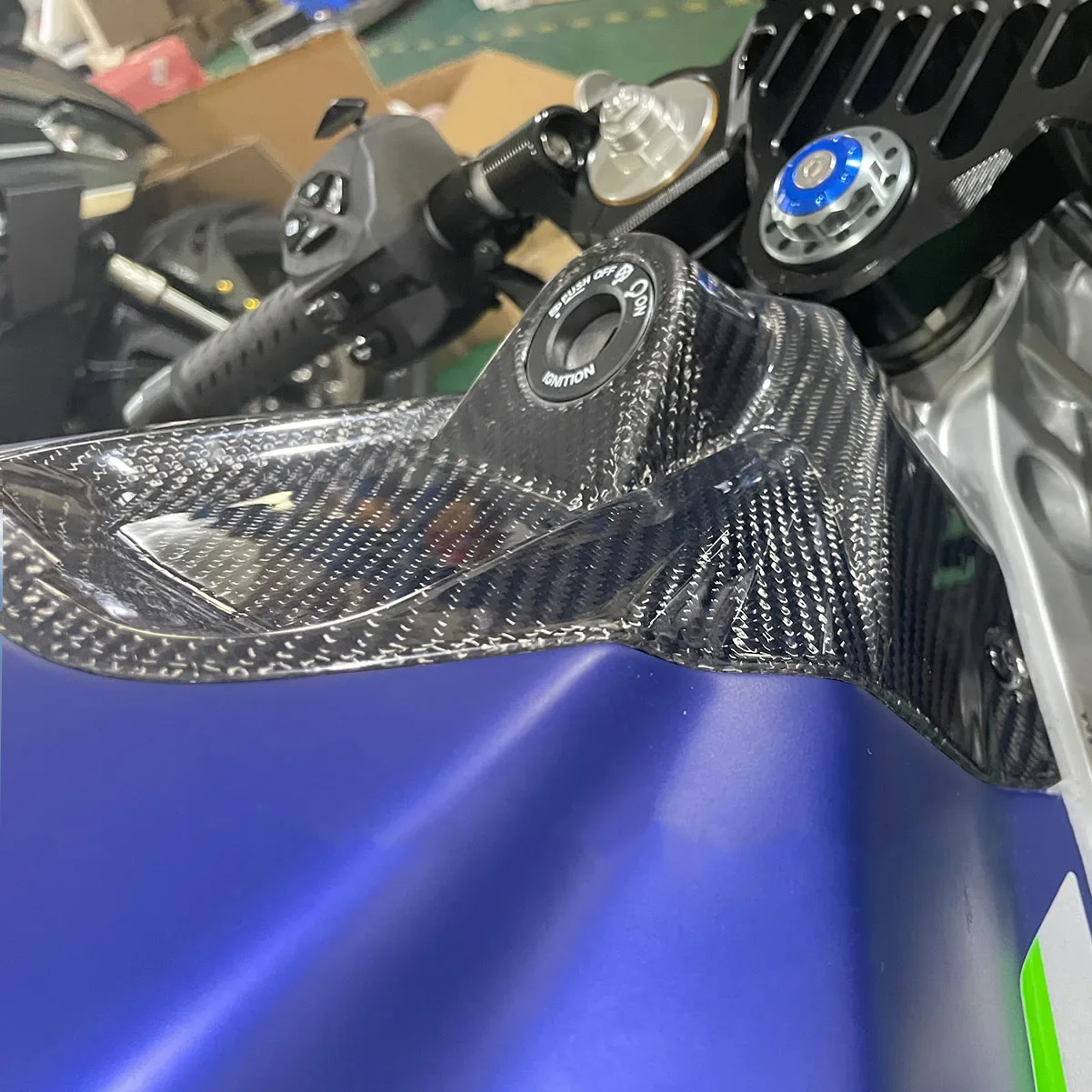 SEMSPEED Carbon Fiber Cover Front Fuel Tank Cover Motorcycle Fuel Tank Protective Cover For Aprilia RS660 2020+ Accessories