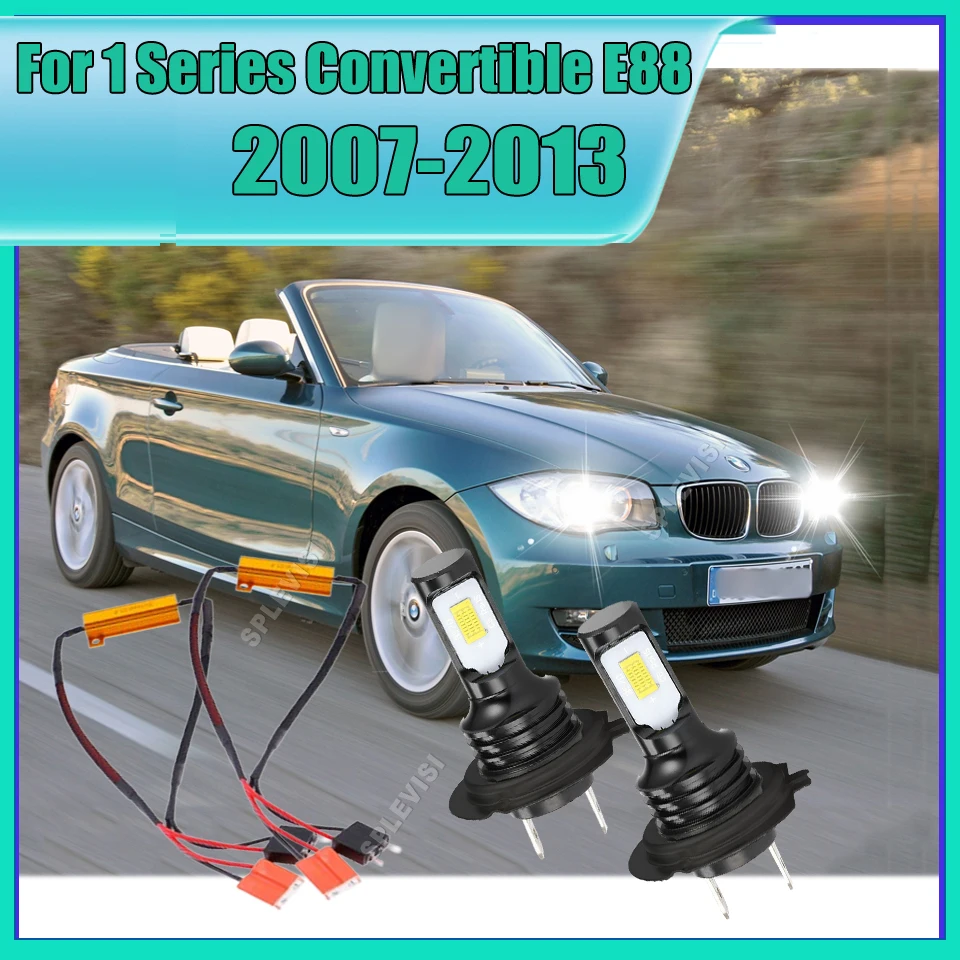 

LED Headlight CSP Chip Car Light anti flickering Relay Harness For Bmw 1 Series Convertible E88 2007 2008 2009 2010 2011 2013