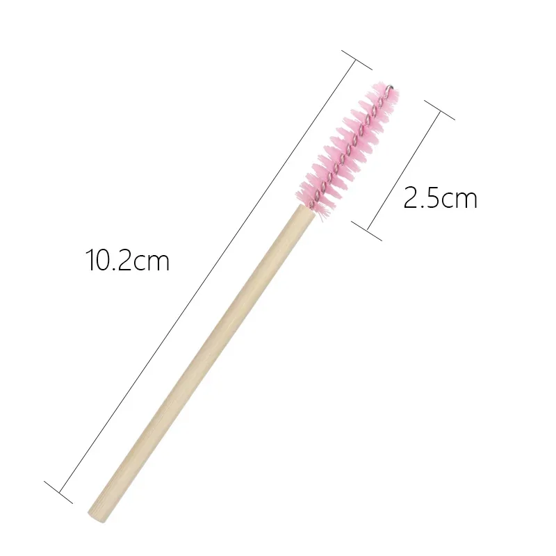 Sdotter ร้อน 50 pcs Disposable Eyebrow แปรงไม้ไผ่แปรงขนตา Eyelash EXTENSION มาสคาร่า Applicator ผู้หญิงแต่งหน้าเครื่องมือ