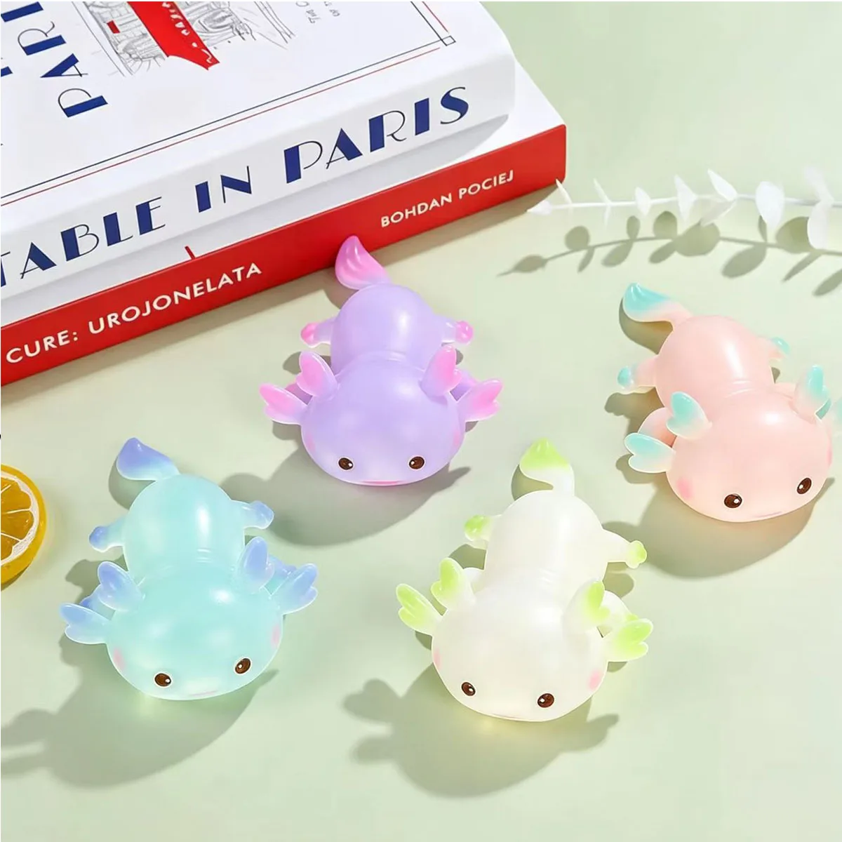 Axolotl Squeeze Ball Cute Fish Relax Cartoon Antistress Squishy Stress Relief Slow Rising For Adult Stretch gift