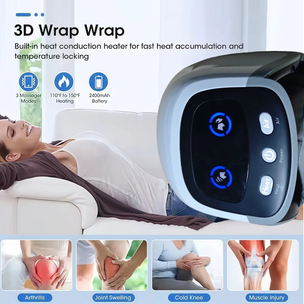 Electric Knee Pads Fever Physiotherapy Massage Instrument Hot Elbow Shoulder Knee Massager Vibration Home Heating Knee Joints