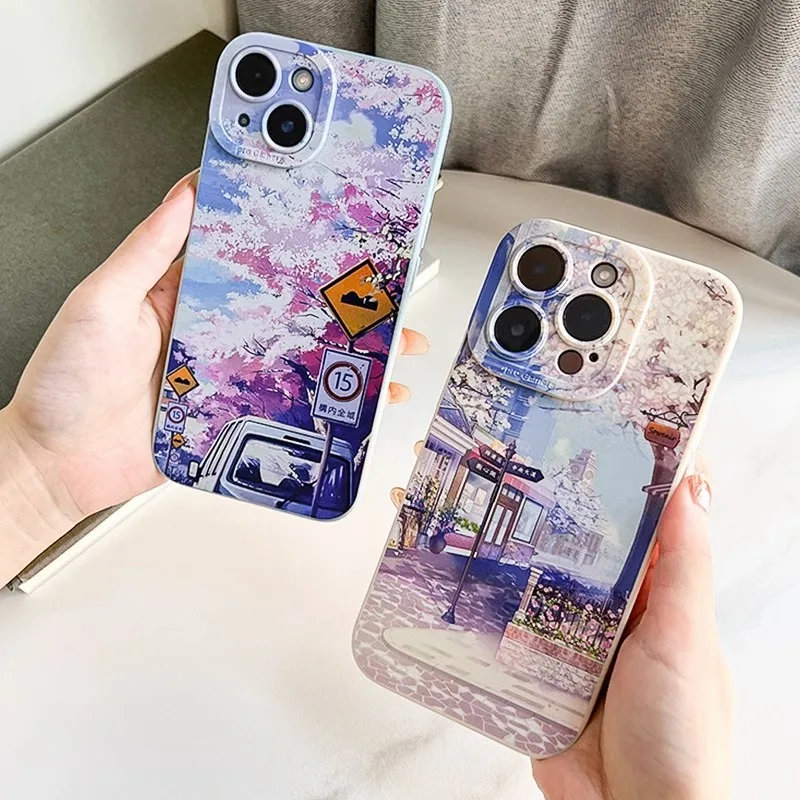 Soft Graffiti Phone Case, Protective Case, Suitable for Apple 11, 13, 14Pro, 7, 8, Plus, Cheap, New, 12