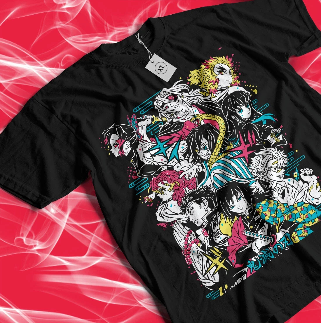 2026 Sommer Demon Slayer Anime Hashira Bedrucktes Lockeres Kurzarm-T-Shirt aus Reiner Baumwolle für Kinder Trendiges Unisex Casual Y2k