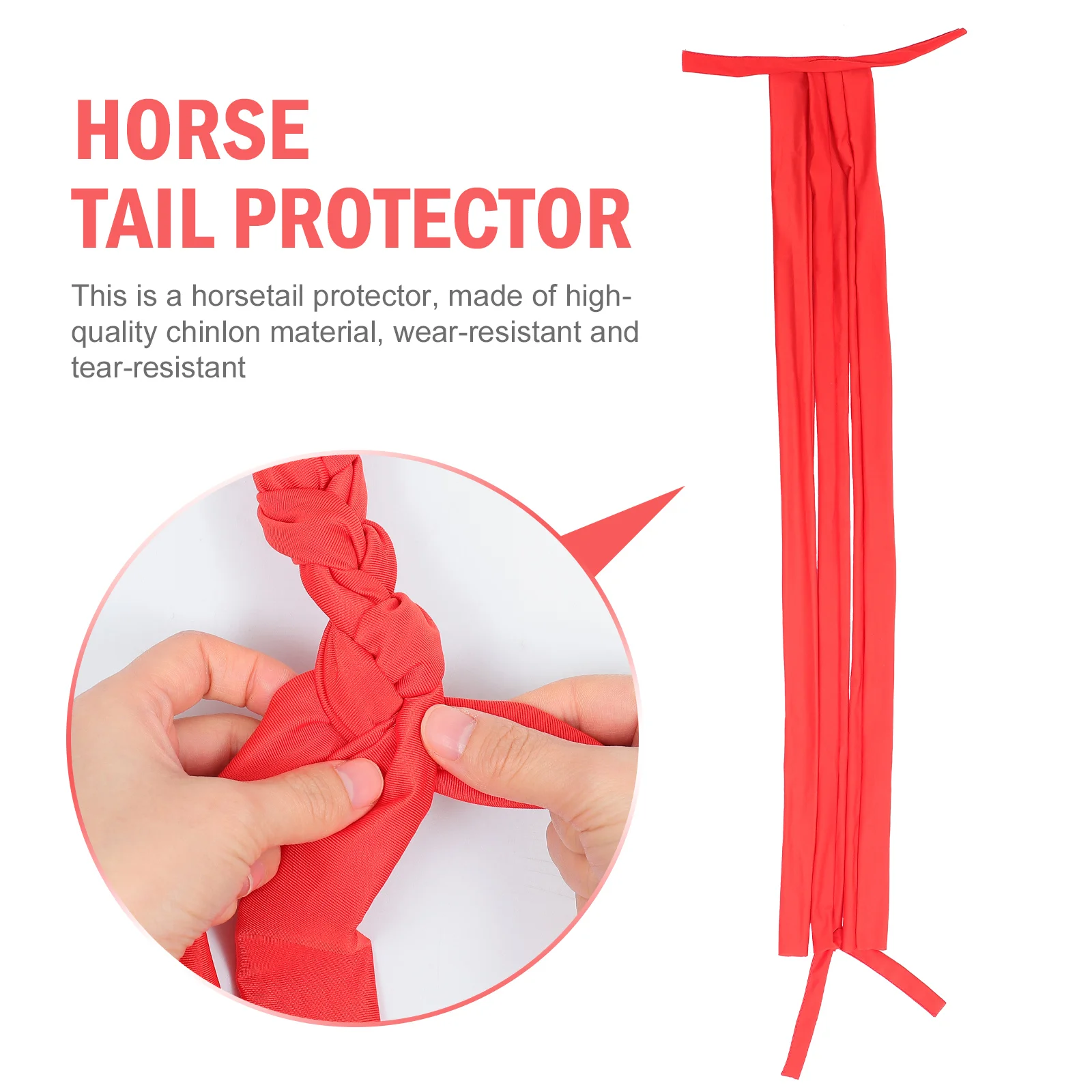 Ponytail Horse Wrap Equine Non- Slip Bag Chinlon Protective Cover For Necessity Braid Non-slip