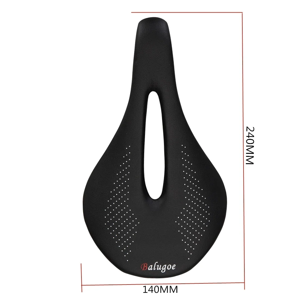 BALUGOE EC90 Bicycle Seat Saddle Mtb Road Bike Mountain Bike Racing Saddle Pu Breathable Soft Seat Cushion Black Red White