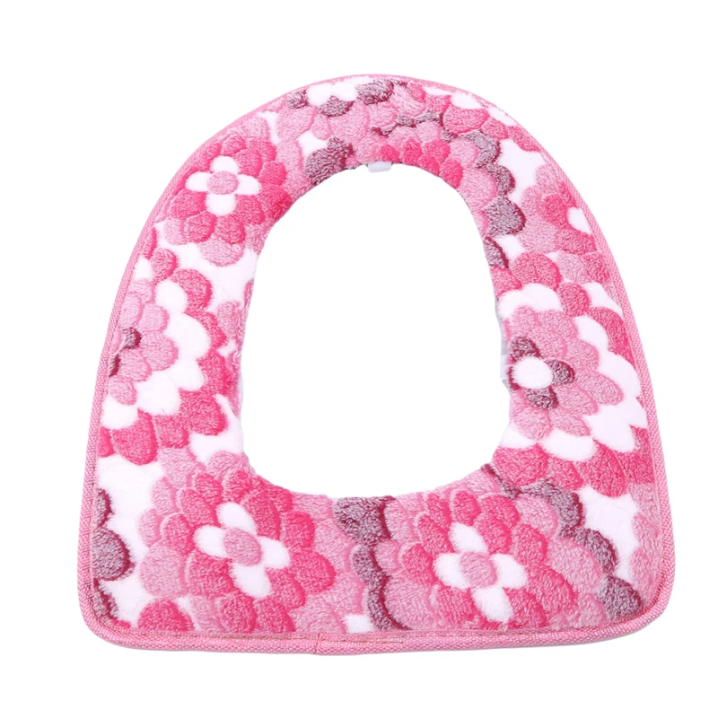 Universal Toilet Mats Flower Printed Soft Toilet Mat Warm Winter Toilet Seat Cover Toilet Mat Washable Bathroom Accessories