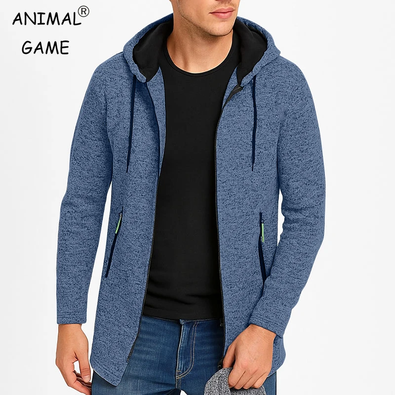 Moletom masculino casual com capuz para homens com bolsos com zíper moletom de manga comprida com zíper completo jaqueta esportiva com capuz agasalhos