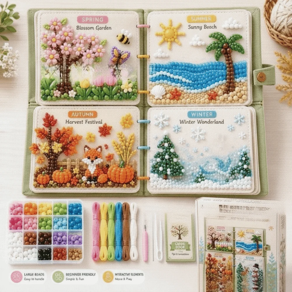 3D Beaded 3D Beaded Craft Kit Colorful Beads Easy DIY DIY Beading Kit Tiny Size Accessories Included Bead Animal Craft Gift Set
