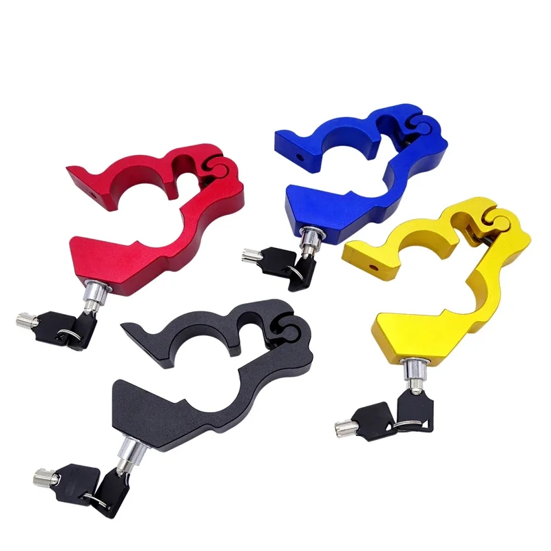 1pc Motorcycle Universal Handlebar Lock Handlebar Brake Lever Theft Protection Lock for ATV Dirt Street Bikes Moto Safety Lock