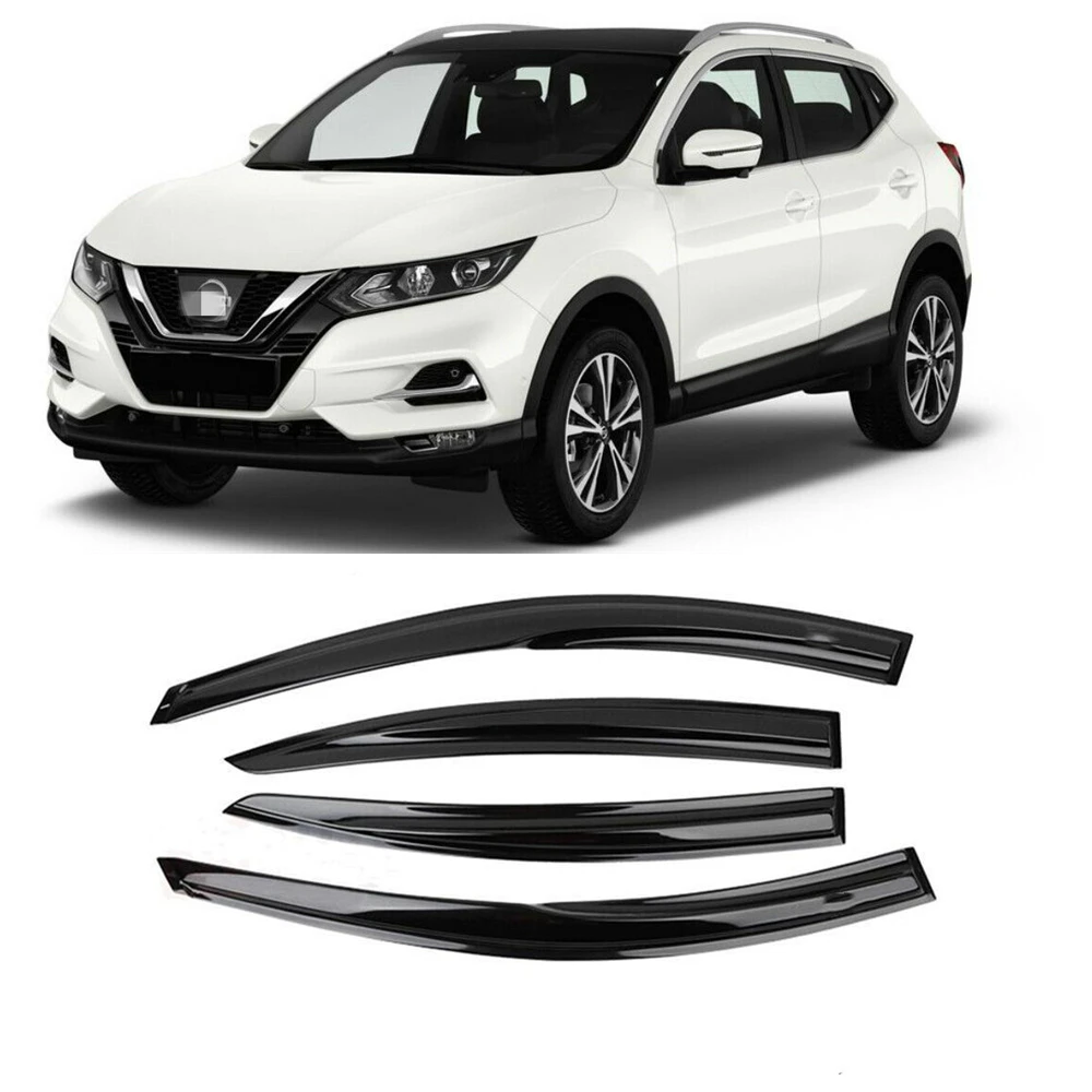 For Nissan Qashqai 2015 2016 2017 2018 2019 2020 2021  Side Window Vent Visor Sun Rain Deflector Guard Awning Shelter Adhesive