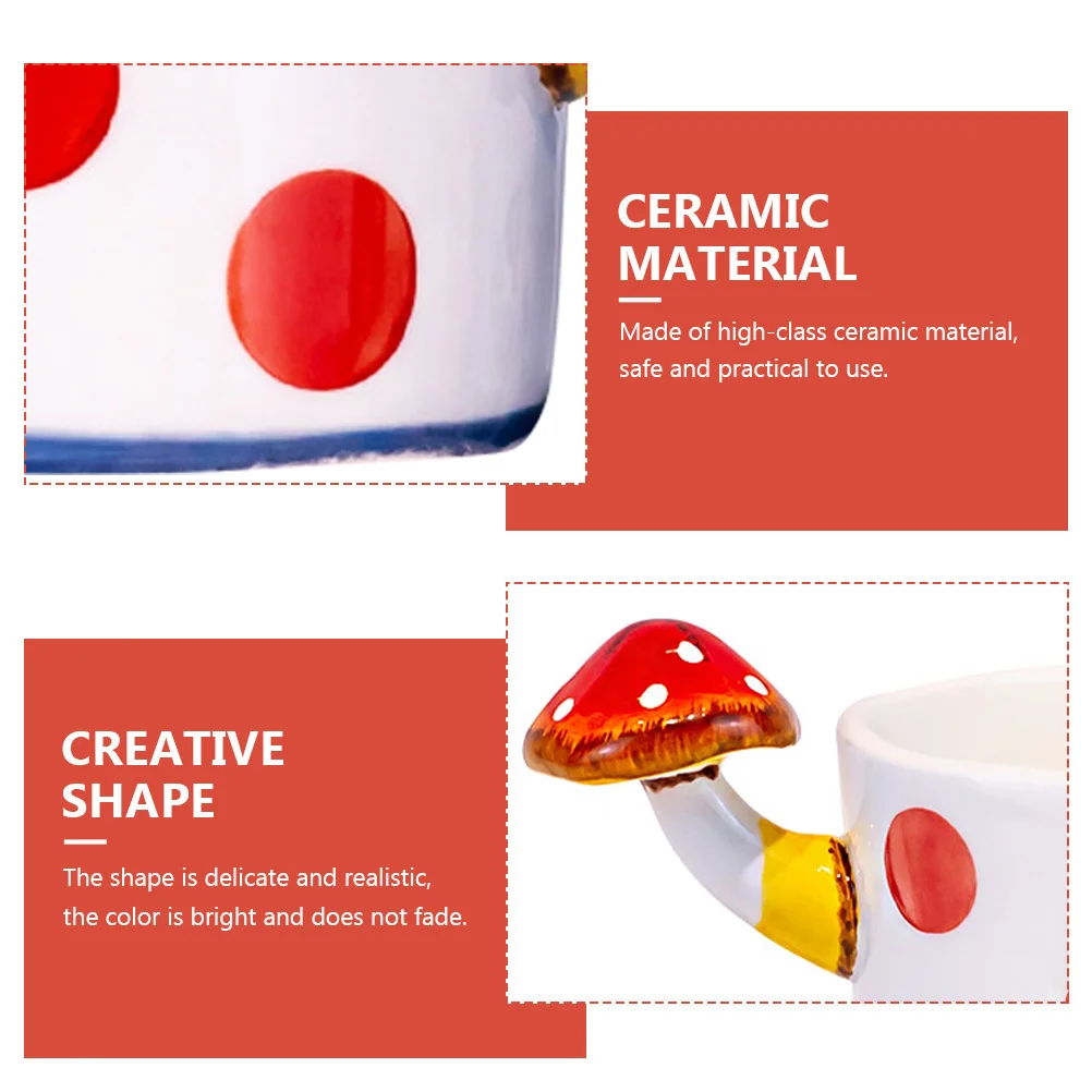

Mushroom Ceramic Cup Portable Breakfast Cup Coffee Mug Home Kitchen Accessory Coffee Mug Home Supply Breakfast Holder