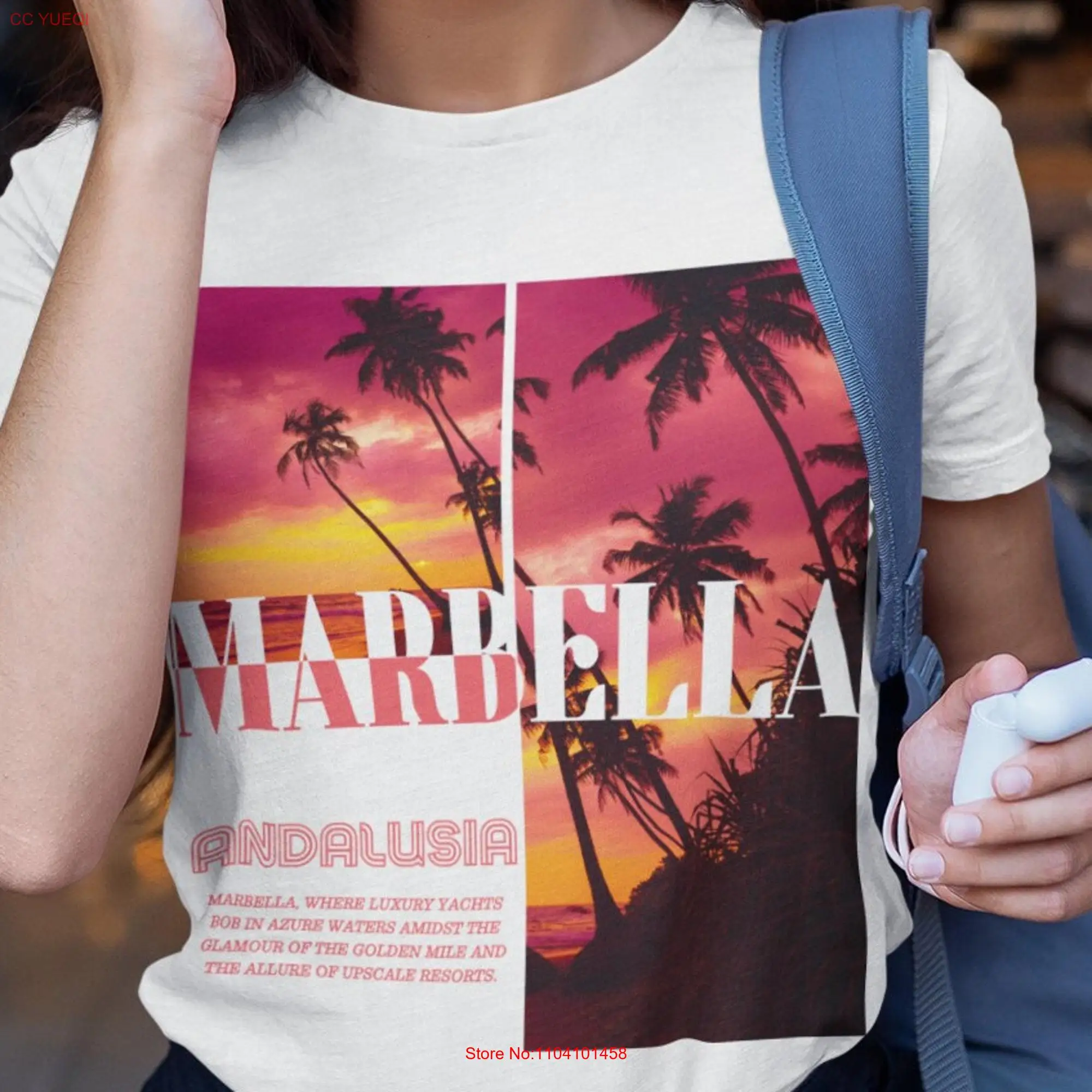 Marbella Spain T Shirt Womens Vintage retro Spanish Travel vacation Trip Costa del Sol Andalusia long or short sleeves