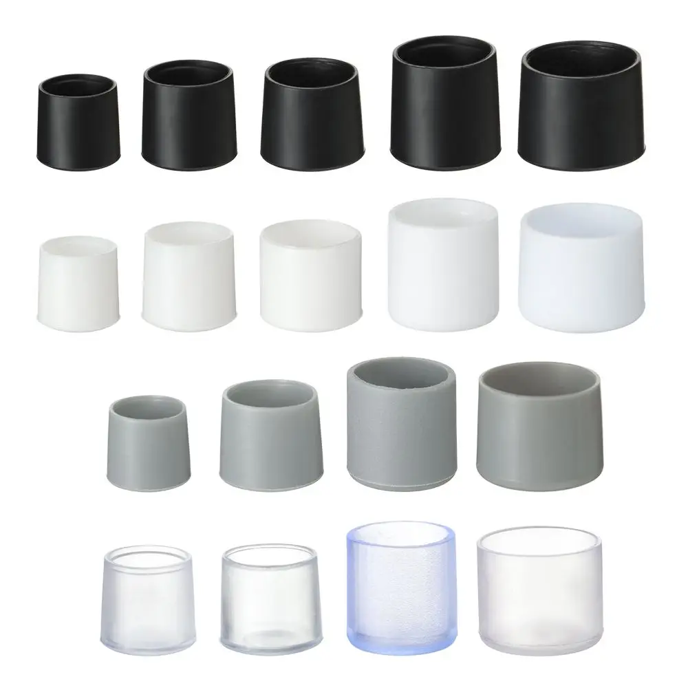 10pcs/set Table Socks Round Bottom Floor Protectors Silicone Pads Chair Leg Caps Furniture Feet Plastic Pipe Cover